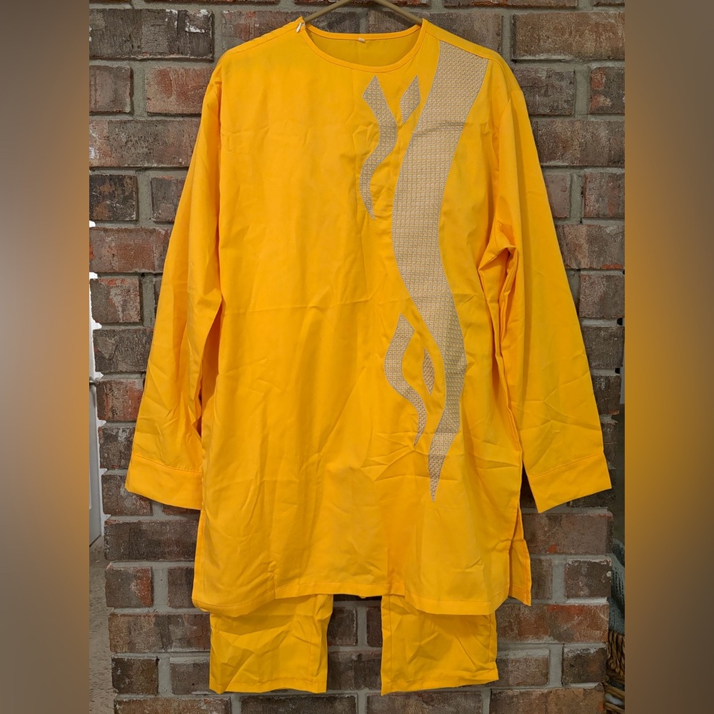 Yellow Kurta with Embroidered Design